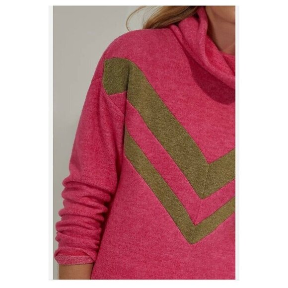 NWT ANTHROPOLOGIE Ella Mara Turtleneck Sweater Size XXSP Pink - Picture 8 of 11